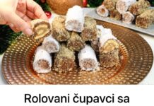 Rolovani čupavci sa kokosom i orasima mekani i sočni djeca su jedva dočekala da se ohlade