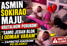 ASMIN ŠOKIRAO MAJU BRUTALNOM PORUKOM! “Samo jedan blok i odmah varam” — zapretio haosom po izlasku!